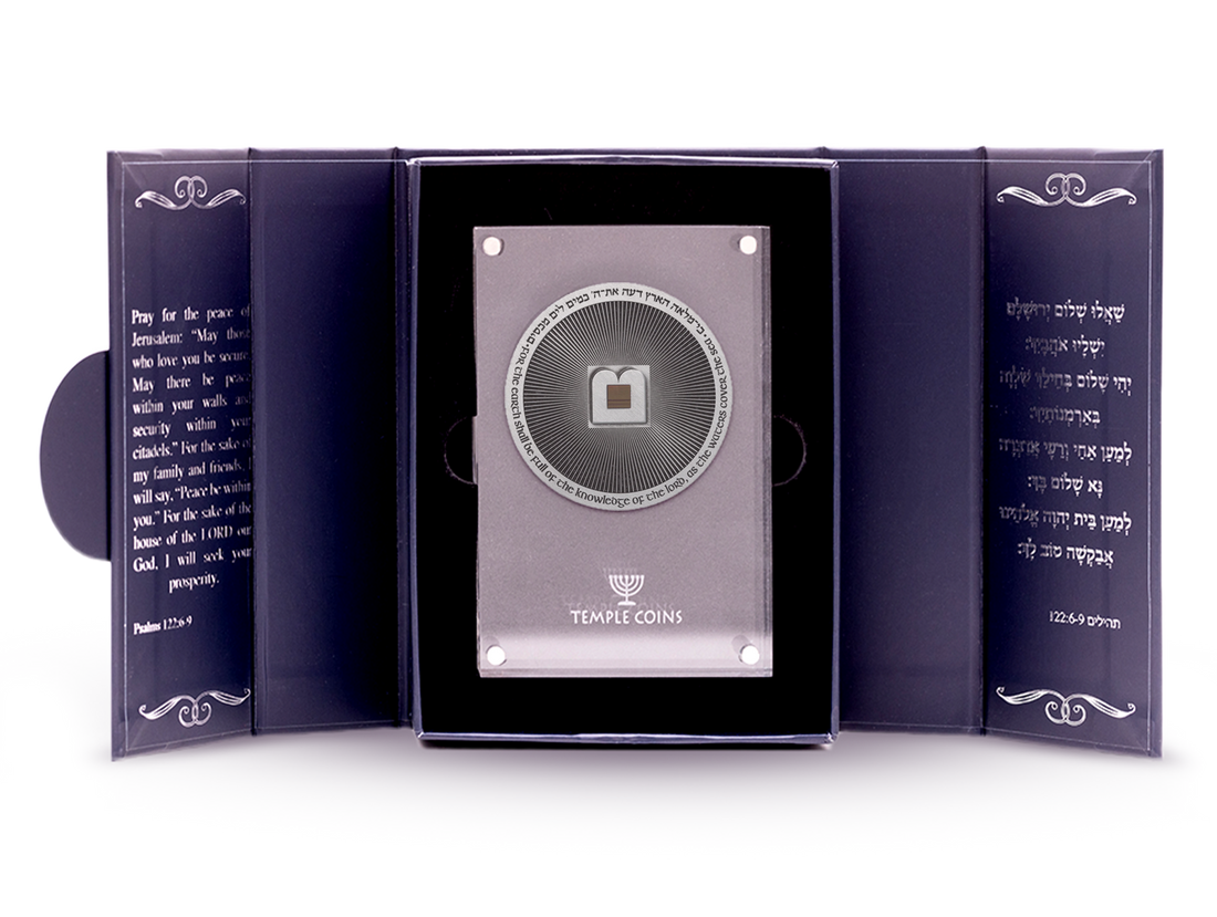 The Digital Israeli Bible - Brushed Silver (World's Smallest Bible on a Micro-Chip)